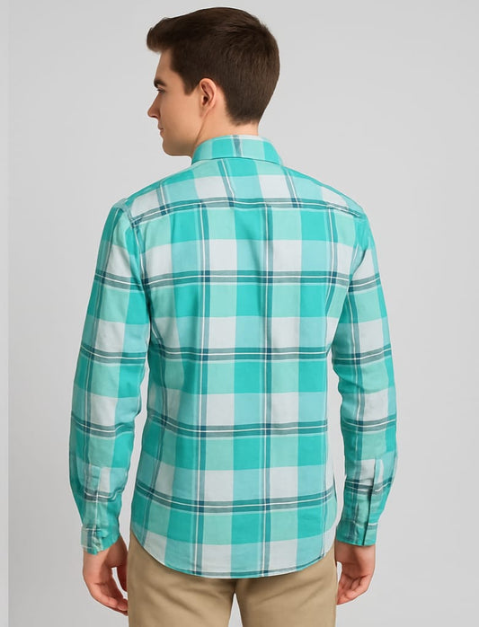 Checked Casual Rama Green Shirt
