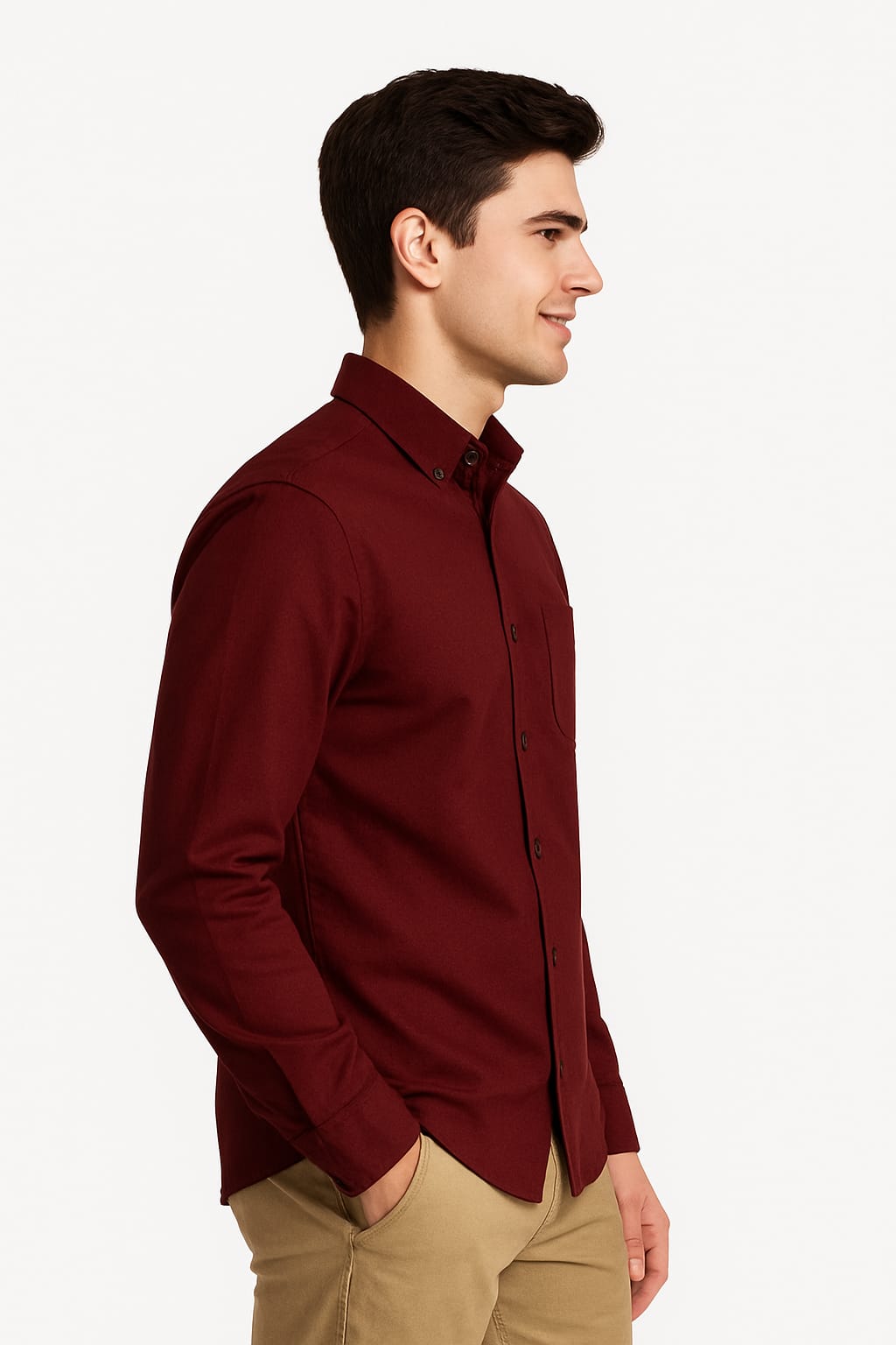 Club Party Formal Maroon Shirt