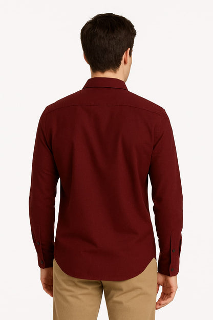 Club Party Formal Maroon Shirt