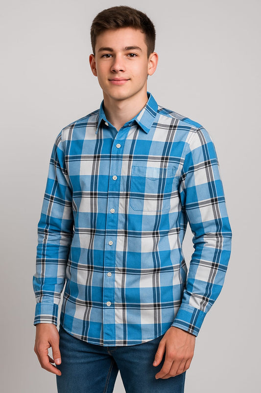 Checked Casual Rama Blue Shirt