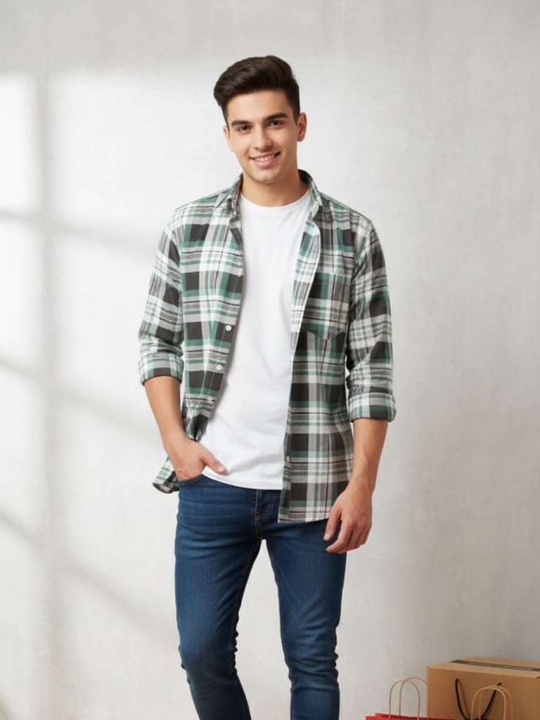 Classic Plaid Green Shirts